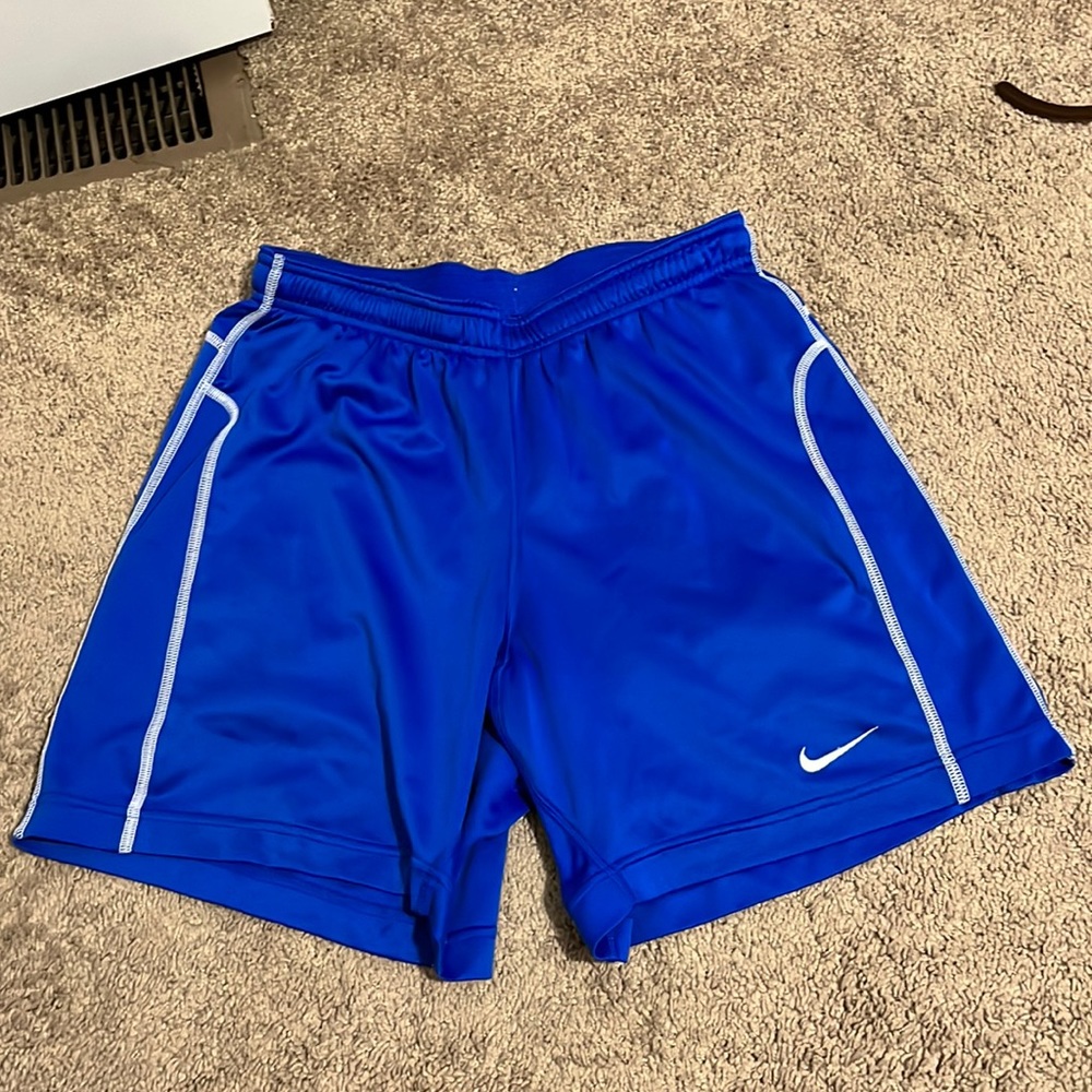 Blue Nike Dri-Fit Soccer Shorts Medium